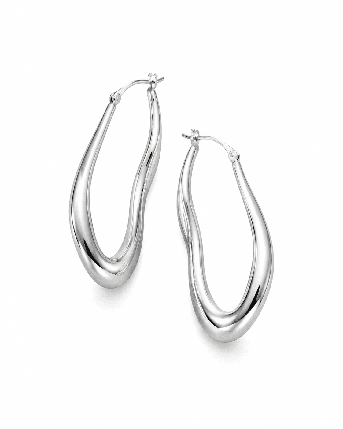 Curve silver earrings